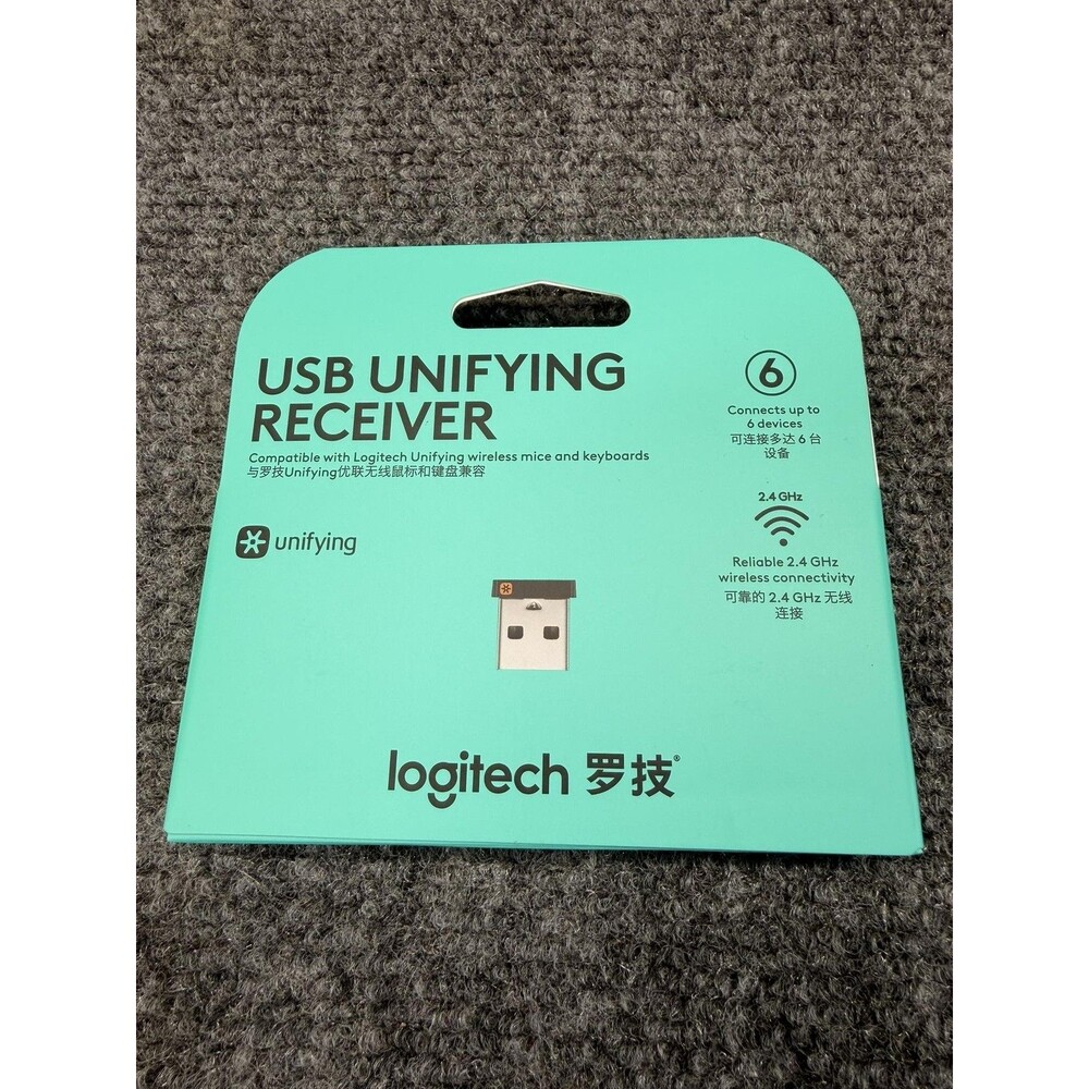 Logitech USB Unifying Receiver 2.4GHz Wireless Nano Dongle PC Mac Mouse Keyboard